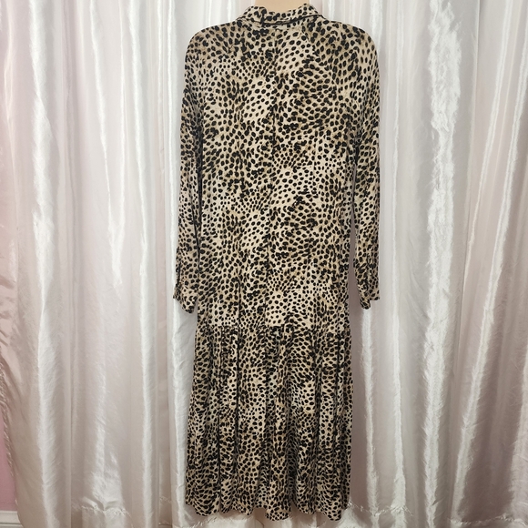 H&M Black and Cream Long Sleeve Dress - Picture 3 of 6